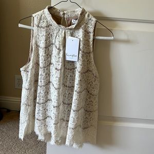 Sleeveless lace top